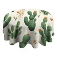 thumbnail image 4 of Cactus Pattern Round Tablecloth 60" X 60",Wrinkle Wipeable Table Cloth for Kitchen Dining Room Picnic Patio Party, 4 of 6