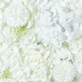 thumbnail image 5 of COFEST Artificial Silk Flower Wall Panel for Wedding Decor, Hydrangea Rose Floral Panel for Party Background, DIY Flower Wall Decoration for Home and Event. White, 5 of 6