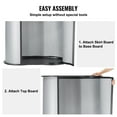 thumbnail image 4 of VEVOR Portable Tradeshow Podium Table, 35.43" x 19.29" x 37.01", Display Exhibition Counter Stand Booth Fair with Wall, Foldable Promotion Retail Bar Table Pop Up Podium Counter with Carrying Bag, 4 of 9