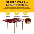 thumbnail image 4 of Red Plaid Snowman Christmas Table Cloths for 5 Foot Rectangle Tables, Xmas Snowflake Birds Berry Winter Patio Waterproof Elastic Fitted Tablecloths, Washable Rectangular Table Cover for Camping, 4 of 8