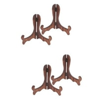 unbranded 4 pcs  Wooden Display Stand Display Plate Stand Easel Plate Holder Stands for Table Display