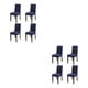 thumbnail image 3 of Naiovety 4 pack/lot funda para silla para comedor-sillas duraderas y transpirables con estilo fácil de montar felpa azul púrpura azul violáceo 2Conjunto, 3 of 6