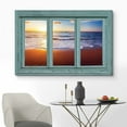 thumbnail image 2 of wall26 Canvas Print Wall Art Window View Sunset on The Beach Shoreline Nature Wilderness Photography Modern Art Rustic Scenic Colorful Ultra for Living Room, Bedroom, Office - 16"x24", 2 of 5