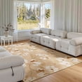 thumbnail image 4 of Toyoso 5'x7' Artistic Orchard Area Rug, Golden Amber Floral Silicone Rug, Aesthetic Botanical Machine Washable Indoor Carpet, Non-Slip Low-Pile Designer Floor Canvas for Master Bedroom, 4 of 9