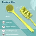 thumbnail image 4 of Cepillo de baño para espalda y cuerpo, mango largo de silicona - Cepillo de ducha de doble cara con cerdas ultra suaves - Accesorios de baño para masaje de espalda para hombres y mujeres, 4 of 8