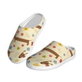 thumbnail image 2 of KLL Dachshund Dog And Flower Pattern Adult Unisex Cozy Slippers,Fuzzy Slip-on Slippers TPR Sole Slippers Comfort Plush Home Footwear for Indoor & Outdoor-35/36, 2 of 7