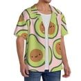 thumbnail image 2 of Goofa Cute Avocado Printed Men's Casual Short-sleeved Shirt,Lightweight Breathable Button-down,Summer Casual men's top,Versatile Fashion shirt-Small, 2 of 7