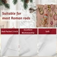 thumbnail image 7 of Christmas Valances for Windows, 42 x 18in, Snowman Gingerbread Man Xmas Tree Candy Coral Pink Rod Pocket Kitchen Valance Curtain Light Filtering Window Treatments for Living Room Bedroom, 1 Panel, 7 of 7