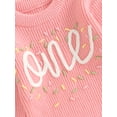 thumbnail image 5 of Toddler Baby Girl Boys First Birthday Sweater One Embroidery Knit Pullovers Long Sleeve Round Neck Warm Pullover Top Fall Winter Clothes, 5 of 7
