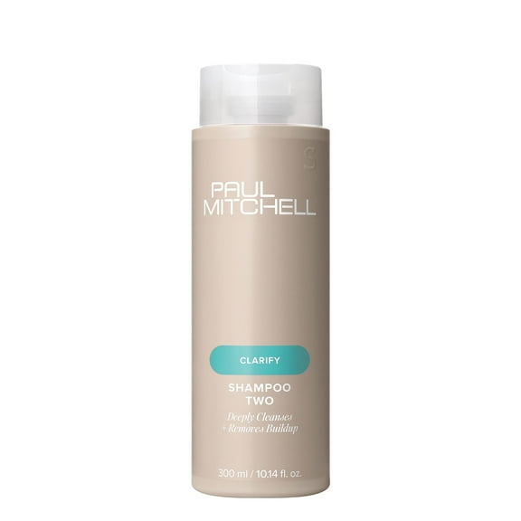 Paul Mitchell Shampoo Two, Clarifying Shampoo, Deep Cleanses Removes Buildup, For All Hair Types, Especially Oily Hair, 10.14 fl oz.