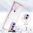 thumbnail image 2 of Slim Wallet for Samsung Galaxy A05s Case with Card Holder, Marble Pattern Back Flip Case PU Leather Kickstand Card Slots Magnetic Clasp Shockproof Anti-fall for A05s, Lightpurple, 2 of 6