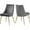 Grey and Gold, variant on Maykoosh  Timeless Trends Black Velvet Dining Chair, Set of 2