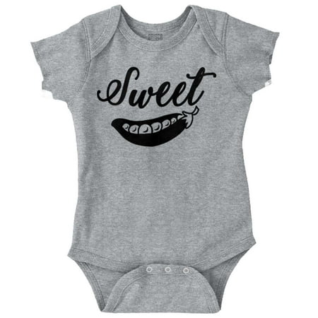 

Brisco Brands Sweet Pea Adorable Food Lover Baby Bodysuits for Girls