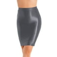 thumbnail image 2 of Zaldita Women's Shiny Oily Opaque Skirt Club Wear Sheer High Waisted Skirts Hip Skirt Shape Tight Dark Grey M, 2 of 7