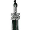 thumbnail image 3 of Endea Graduation Black/Hunter Green/Silver Mixed Color Graduation Tassel with Silver Date Drop, 3 of 10