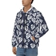 thumbnail image 3 of Uemuo White Leaves for Men's Fashion Full-zip Hoodies & Sweatshirts with Kangaroo Pocket, Zip-up Hooded Sweatshirt, Moisture Wicking & Breathable-Small, 3 of 5