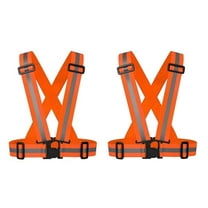 3CSVSP8120 Safety Orange Adjustable Safety Suspenders / Harness (2 Pcs)