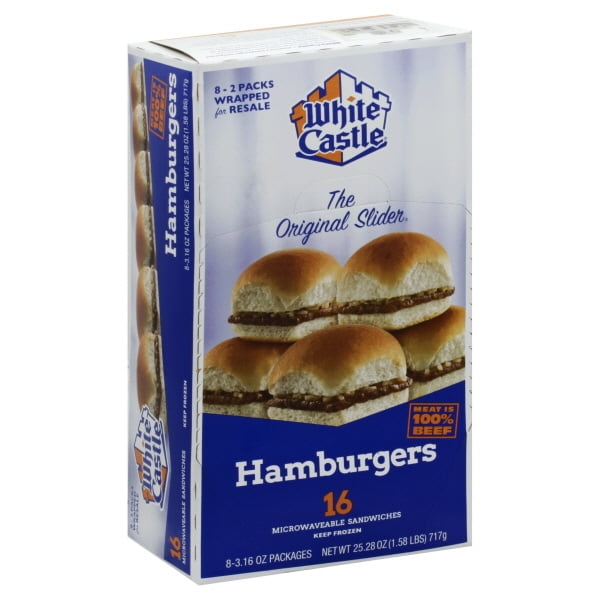 White Castle® Microwaveable Hamburgers 16 ct Box