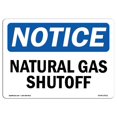 thumbnail image 1 of SignMission OS-NS-A-710-L-14311 7 x 10 in. OSHA Notice Sign - Natural Gas Shutoff, 1 of 1