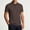 (Casual 134)Coffee, variant on Casual T-Shirt for Men Fashion T Shirt Short Sleeve Summer Solid Color Oversize Refreshing Loose Fitting Business Color Tops Plus Size