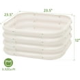 thumbnail image 2 of PetFurnishn 2-Pack 2x1ft Galvanized Raised Garden Bed, Outdoor Planter Bed, Metal Planter Box for Gardening and Planting-2x2x1ft-2Pack-Milky White, 2 of 9