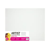 Studio Canvas Panel, 100% Cotton Acid Free White Canvas, 16"X20", 6 Pieces, Academic Canvas, Great Chioce for Beginners and Hobbyists of All Skill Levels.
