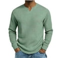 thumbnail image 3 of Long Sleeve Shirts for Men, Men's Waffle Long Sleeve Shirts V Neck Thermal Pullover Tops Knit Tshirt Casual Basic Lightweight Undershirt, 3 of 7