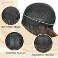 thumbnail image 5 of PHOCAS 22Inch Wavy Wig for Women Non Lace Front Synthetic Glueless Daily Wig Pre Plucked Natural Hairline Heat Resistant Silky Smooth Dark Brown No Bangs, 5 of 9
