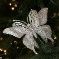 thumbnail image 2 of Deeceymbur Christmas Butterfly Clips Branch Decoration with Sequins Glitter for Tree Wreath Floral Arrangement Holiday Party Decor, 2 of 6