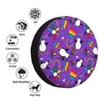 thumbnail image 4 of Sikiie Rainbow Lgbt Penguin PVC Leather Spare Tire Wheel Cover Spare Tire Cover, for Car Truck SUV Camper Trailer Universal Fit(14-17in)-17 inch, 4 of 6