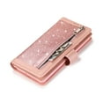thumbnail image 7 of Allytech Samsung Galaxy S21 Bling Wallet Case for Women,9 Card Holder Flip Kickstand Folio Book Sparkly Protective Leather Magnetic Zipper Wallet Clutch Case with Strap/Money Pocket Glitter Purse Case, 7 of 7