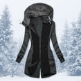 thumbnail image 3 of gakvbuo Winter Coats For Womens Plus Size Hooded Jacket Long Sleeve Floral Print Jacket Zipper Pocket Sweatshirt Jacket Outwears, 3 of 3