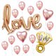thumbnail image 1 of Kit de globos Love 14 globos de látex con Mylar Love Heart, 1 of 3