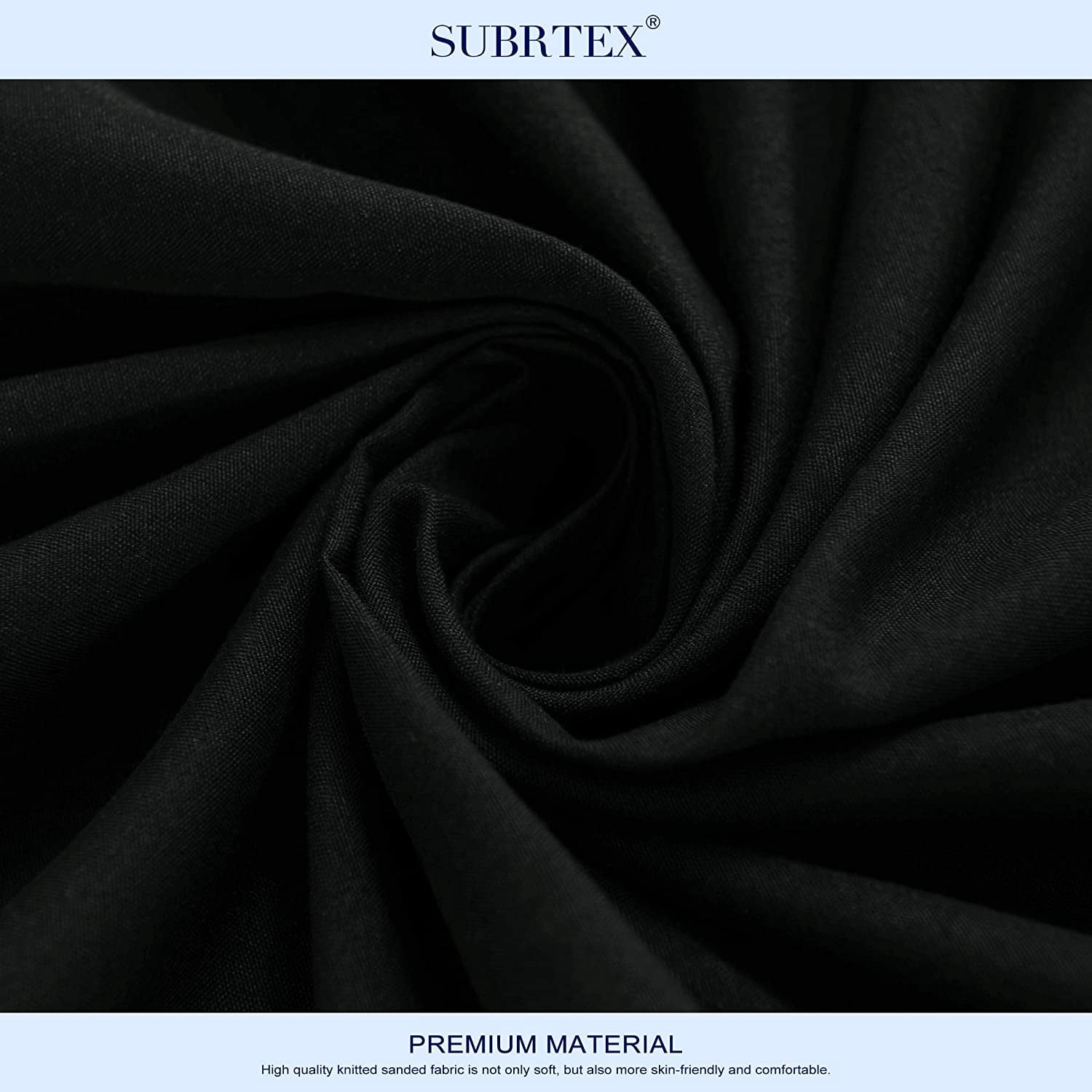 Subrtex Easy Fit Dust Ruffle, Wrap around Bed Skirts with Long Tailored Drop (Full, Black)