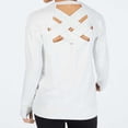 thumbnail image 2 of Ideology Womens Metallic Lattice Back Top,White Heather,Small, 2 of 2