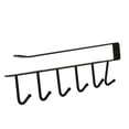 thumbnail image 4 of Soporte para tazas de café TANGJMXG con 6 ganchos de metal negro para debajo del gabinete, 4 of 5