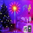 thumbnail image 1 of WiFi Bluetooth Smart Fireworks LED Lights, LED Sparkler Lights for Outdoor & Home Decor, Dynamic Lighting Effects with Music/Mic Sync, Remote & APP Control for Christmas (2Set),紫色, 1 of 7