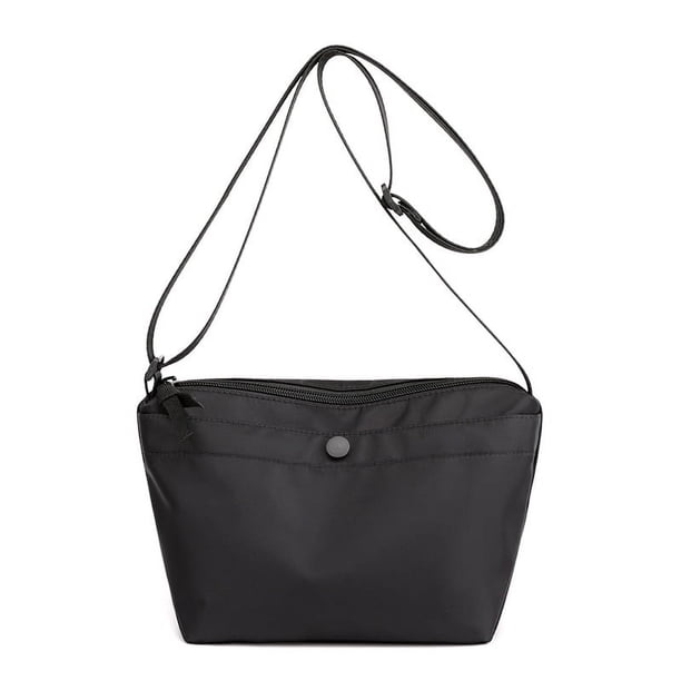 Bolso pequeño diagonal de nailon de color sólido sencillo para mujer, bolso para teléfono móvil y llaves