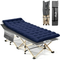 Camping Cot with Mattress, 450LBS(Max Load), Portable Folding Outdoor Bed with Carry Bag for Adults Kids, Heavy Duty Cot for Traveling Gear Supplier, Office Nap, Beach Vocation and Home Lounging