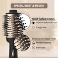 thumbnail image 6 of Behome Hair Dryer Brush, 4-in-1 Blow Dryer Brush with Oval Ceramic Barrel,Hot Air Brush for Fast Styling,Frizz-Free,Voluminous Blowouts, Gold Black, 6 of 7