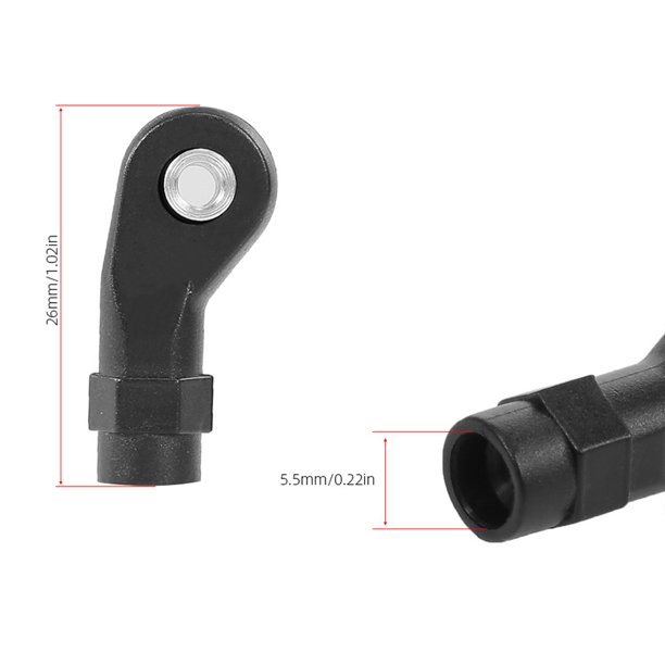 Extremos De Cabeza De Bola De Barra De Enlace 10 Uds soporte de cabeza de bola junta de bola de extremo de varilla negra para coche trepador de control remoto TRAXXAS TRX4 Sywqhk libre de BPA