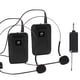 thumbnail image 1 of Sidaley Micrófono dual inalámbrico con transmisor y receptor Sistema de micrófonos de solapa de alta sensibilidad Receptor recargable Alcance Cables de audio/vídeo, 1 of 1