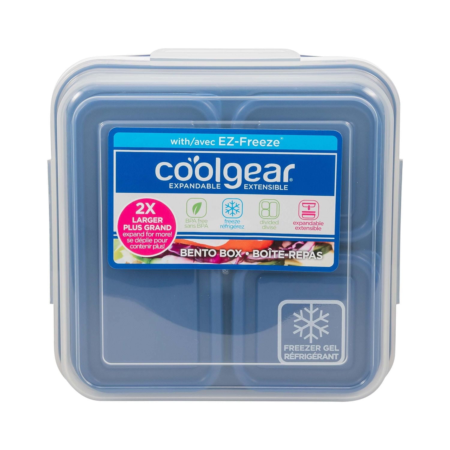 Cool Gear Ez -Freeze Collapsible Bento Box, Cool Gear expandable Bento Box