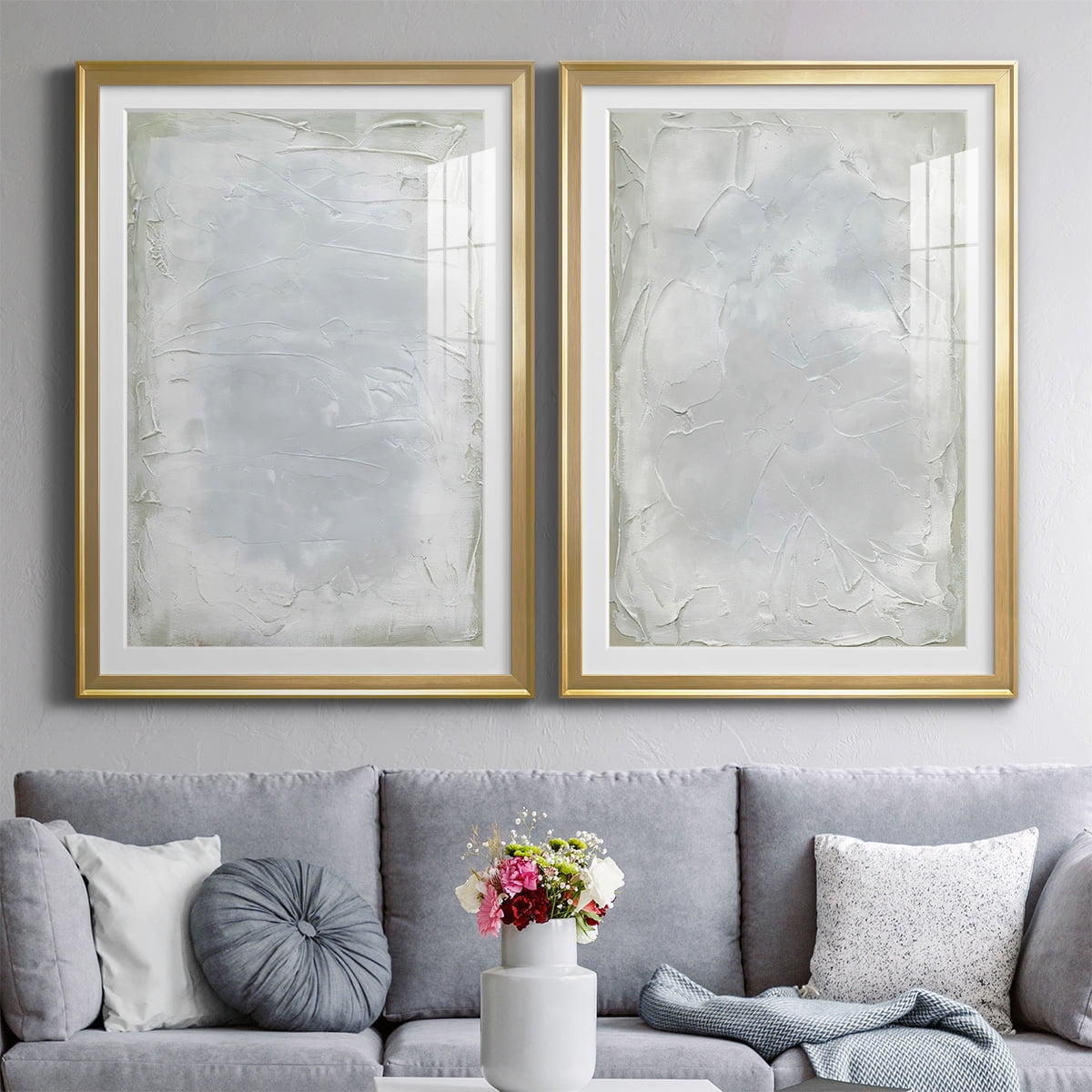 Wexford Home Subtle Transitions I Premium Framed Print, 26.5" x 36.5" - Ready to Hang, Gold (Set of 2)
