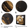 thumbnail image 3 of Designart "Gilded Ebony Abstract Spirals Mosaic collage" Abstract Framed Wall Art Decor - Modern Gold Abstract Collages Entryway Framed Wall Art Print, 3 of 6