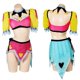 thumbnail image 3 of Traje de baño de fantasía Fizzarolli para cosplay, disfraz para mujeres adultas, niñas, conjunto de bikini, ropa para fiesta de carnaval y Halloween, 3 of 5