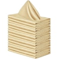 thumbnail image 1 of 12 Pcs Serviettes en Tissu, Pouces Serviettes de Table en Satin, Serviettes Réutilisables pour Mariage, 1 of 4