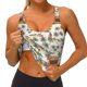 thumbnail image 3 of Balery Hawaiian Style Sujetadores deportivos con espalda cruzada para mujer, acolchados, sin costuras, de alto impacto, ideales para yoga, gimnasio, entrenamiento y fitness.-Small, 3 of 8