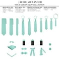 thumbnail image 3 of Jacob Alexander Men's Solid Color 2 inch Width Skinny Neck Tie - Aqua, 3 of 6