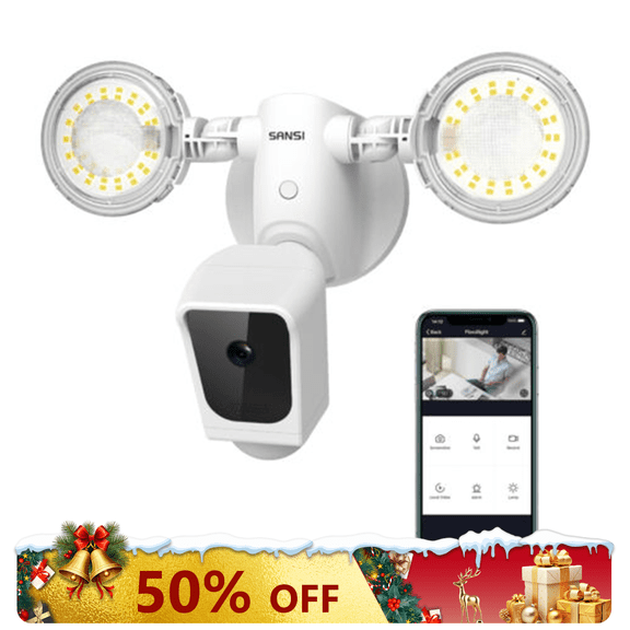 LED Camera Security Light 4000lm 35W Motion Sensor Stellar WiFi Floodlight SANSI